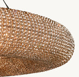 CRYSTAL HALO SMOKE ROUND LED CHANDELIER 72"