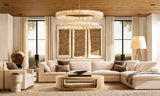 REED BLACK PLEATED SILK SHADE FLOOR LAMP