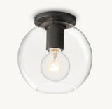 UTILITAIRE GLOBE SHADE FLUSHMOUNT