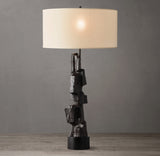 BRUTALIST CUBIST BUFFET LAMP