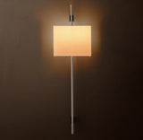 VELA ROUND BAR SCONCE - RECTANGULAR SHADE