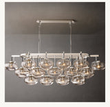 CABRETTE CLEAR GLASS LINEAR CHANDELIER 72"