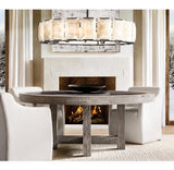 HARLOW CALCITE ROUND CHANDELIER 19"