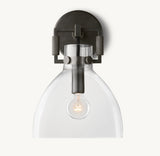 MACHINIST GLASS CLOCHE SCONCE 8"