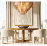 SIRENE SMOKE GLASS ROUND CHANDELIER 41"
