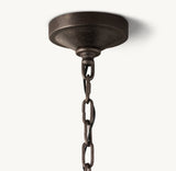19TH C. ENGLISH OPENWORK TWO-TIER ROUND CHANDELIER 50"