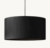 REED BLACK PLEATED DRUM PENDANT