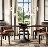 GLASS GLOBE MOBILE LINEAR CHANDELIER 60"
