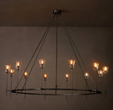 TORCHE DE VERRE ROUND CHANDELIER 70"