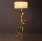 NATURAL DEER ANTLER FLOOR LAMP