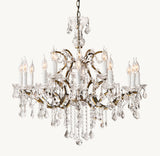 Antiqued Brass/Clear Crystal