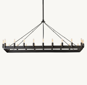 CAMINO VINTAGE FILAMENT RECTANGULAR CHANDELIER 52"