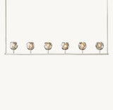 BOULE DE CRISTAL SMOKE GLASS LINEAR CHANDELIER 60"