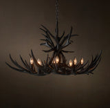NATURAL ANTLER CHANDELIER 36"
