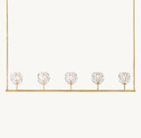 BOULE DE CRISTAL CLEAR GLASS LINEAR CHANDELIER 48"