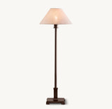 PETITE CANDLESTICK LINEN SHADE TABLE LAMP