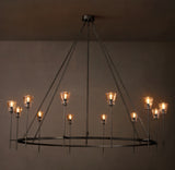 TORCHE DE VERRE ROUND CHANDELIER 70"