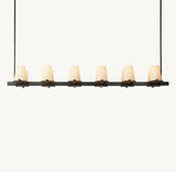 PAUILLAC FABRIC SHADE LINEAR CHANDELIER 60"