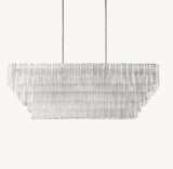 SIRENE CLEAR GLASS RECTANGULAR CHANDELIER 59"