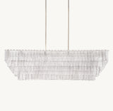 SIRENE CLEAR GLASS RECTANGULAR CHANDELIER 77"