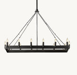 CAMINO VINTAGE CANDELABRA RECTANGULAR CHANDELIER 41"