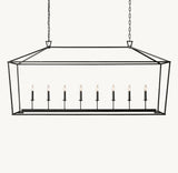 19TH C. ENGLISH OPENWORK RECTANGULAR CHANDELIER 72"