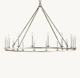 19TH C. ENGLISH OPENWORK ROUND CHANDELIER 60"