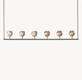 BOULE DE CRISTAL SMOKE GLASS LINEAR CHANDELIER 60"