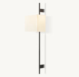 VELA ROUND BAR SCONCE - RECTANGULAR SHADE