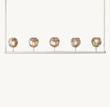 BOULE DE CRISTAL SMOKE GLASS LINEAR CHANDELIER 48"