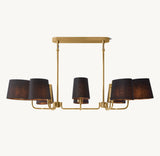 Black Linen Vintage Brass