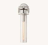 MACHINIST GLASS CYLINDER SCONCE 16"