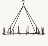 19TH C. ENGLISH OPENWORK ROUND CHANDELIER 60"