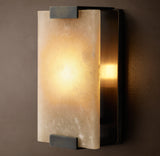 HAND-CARVED ALABASTER SCONCE