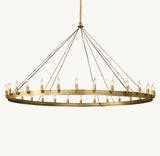 CAMINO VINTAGE CANDELABRA ROUND CHANDELIER 63"