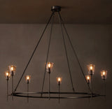 TORCHE DE VERRE ROUND CHANDELIER 58"