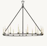 19TH C. ENGLISH OPENWORK ROUND CHANDELIER 60"
