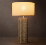 TALLADO CLASSICO TRAVERTINE CONVEX TABLE LAMP