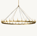 CAMINO VINTAGE CANDELABRA ROUND CHANDELIER 63"