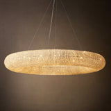 CRYSTAL HALO CLEAR ROUND LED CHANDELIER 72"