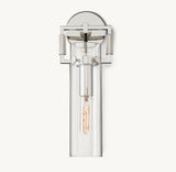 MACHINIST GLASS CYLINDER SCONCE 12"