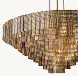 SIRENE SMOKE GLASS ROUND CHANDELIER 65"