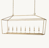19TH C. ENGLISH OPENWORK RECTANGULAR CHANDELIER 72"