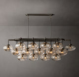 CABRETTE CLEAR GLASS LINEAR CHANDELIER 72"