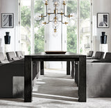 BISTRO GLOBE CLEAR GLASS CHANDELIER 56"