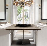 BOULE DE CRISTAL CLEAR GLASS ROUND CHANDELIER 24"