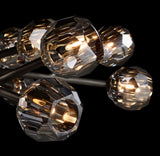 BOULE DE CRISTAL SMOKE GLASS OVAL CHANDELIER 72"