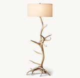 NATURAL DEER ANTLER FLOOR LAMP