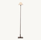 PETITE CANDLESTICK LINEN SHADE FLOOR LAMP