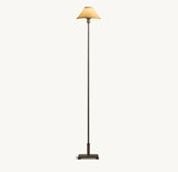 PETITE CANDLESTICK LINEN SHADE FLOOR LAMP